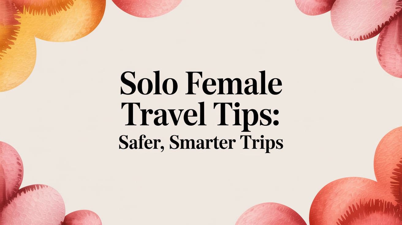 Solo Female Travel Tips: Safer, Smarter Trips