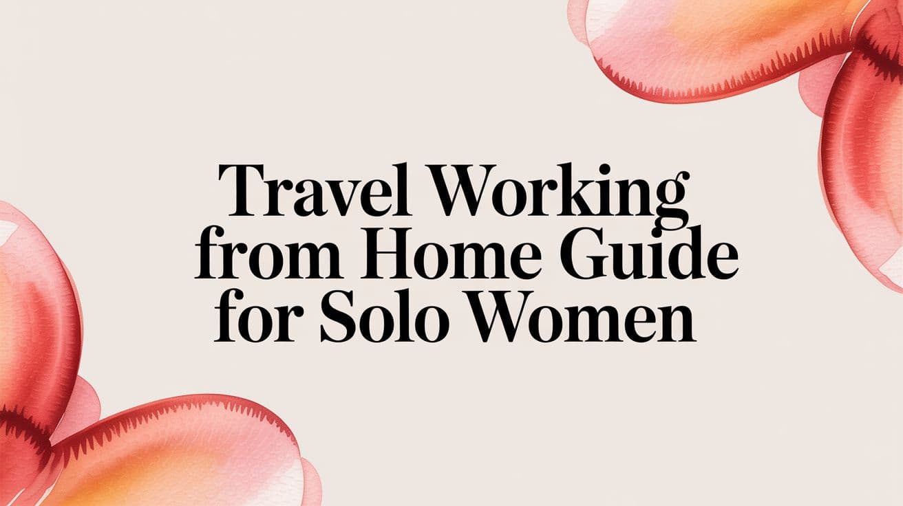 Travel Working From Home: The Ultimate Guide for Solo Women