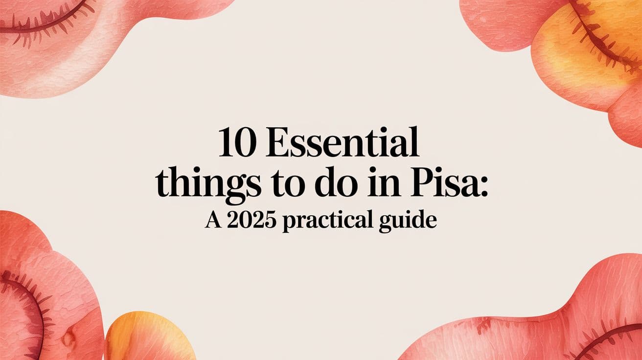 10 Essential Things To Do in Pisa: A 2025 Practical Guide