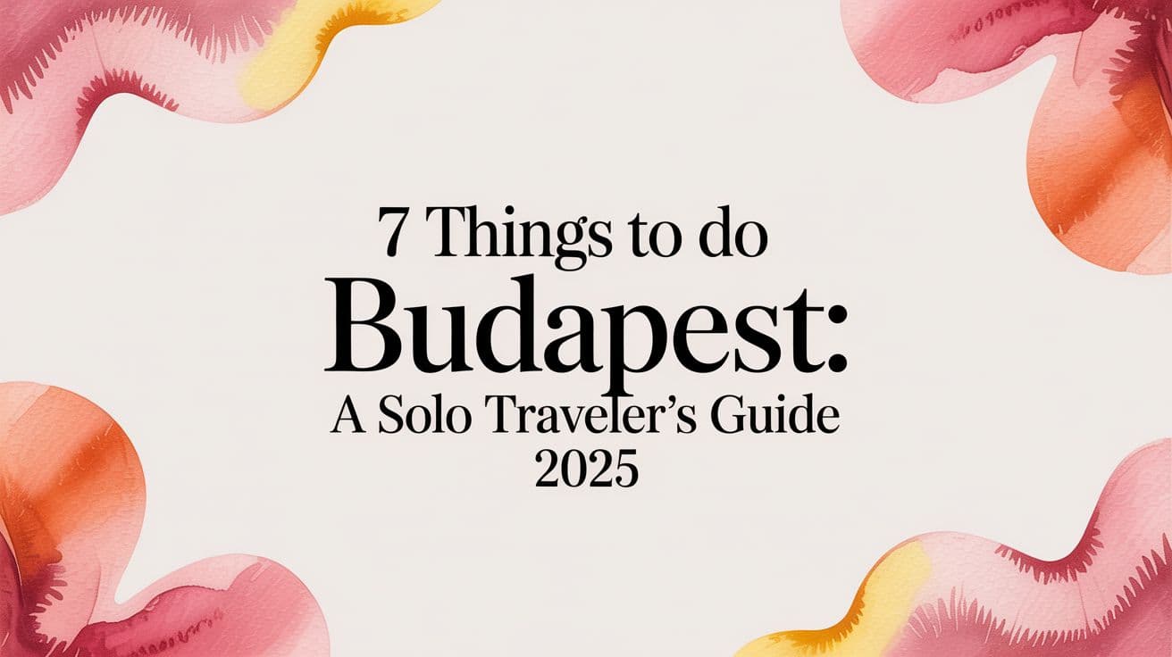 7 things to do budapest: A Solo Traveler's Guide 2025